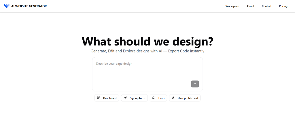 AI Website Generator